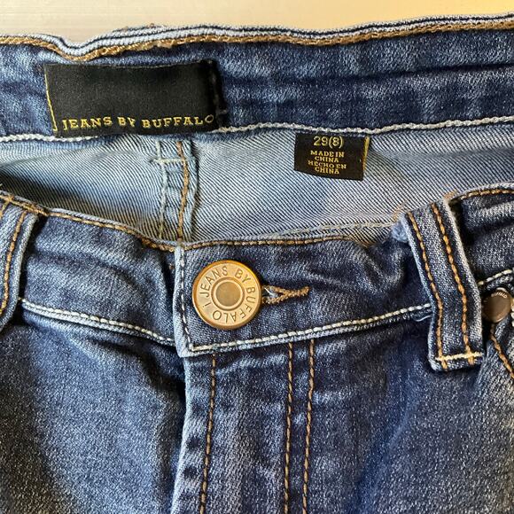 Jeans By Buffalo Women Skinny Jeans size 29 (8) Blue Mid Rise Stretch Boot Cut - Picture 8 of 12